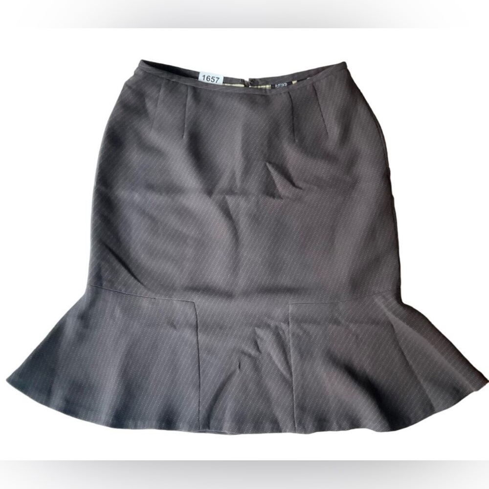 Kasper Sz 2P Elegant Gray/ Taupe Women's Pencil Mermaid MIDI Skirt